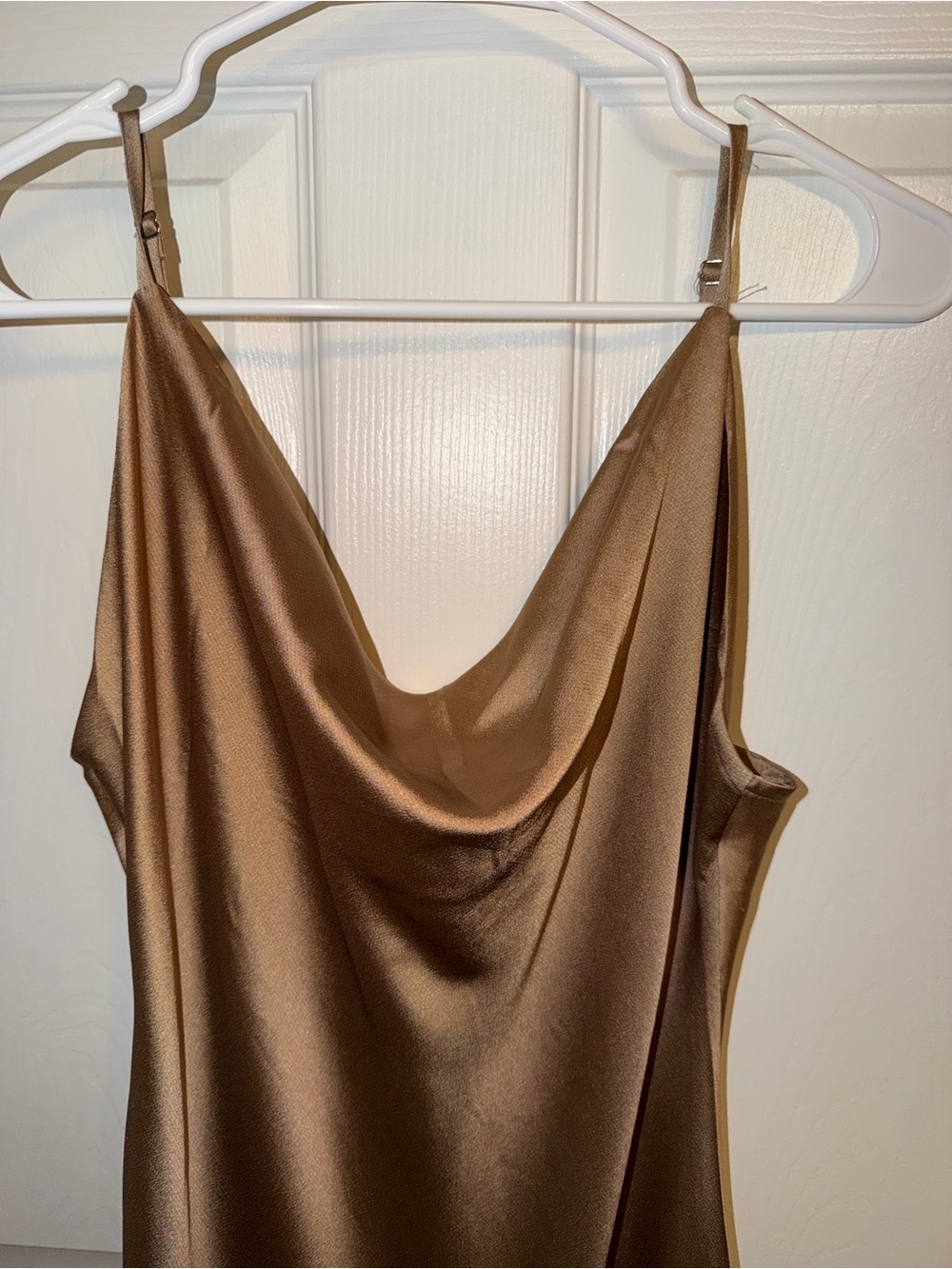 Paper Heart Chocolate Brown Satin Cowl Neck Camisole 🤎🤍